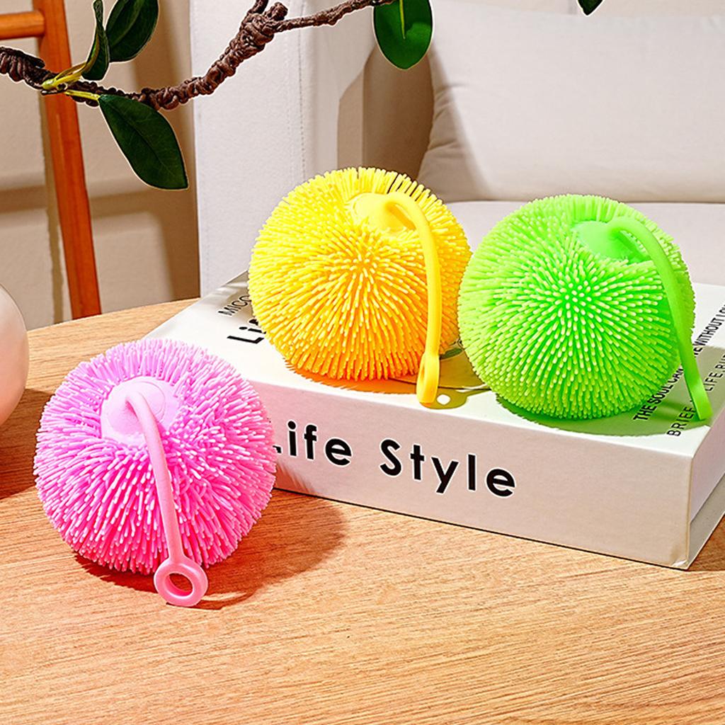 1 Stück leuchtende Kugel, blinkender doppelter fünfzackiger Stern, atomarer Stressabbau-Ball, ein neuartiges Stressabbau-Spielzeug, Stressabbau-Ball(Zufällige Farbe).