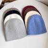 Winter Hats Woman Men Rabbit Fur Knitted Beanie Solid Color Keep Warm Korean Style Casual Baggy Cap Soft Fur Lined New