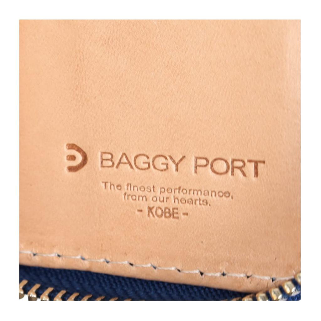 Key Case Genuine Leather Indigo Dyed Smooth ZYS093 Commuter Pass Card Case Leather Cowhide Italian Leather Navy [Baggy Port] Men's