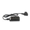Camera Battery D Tap Male to 4 Female Splitter Power Cable Adapter 60cm Long for Matsushita Anton Port Batteries