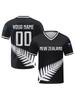 Custom New Zealand Football Jersey Personalized with Name Number V-neck Soccer National Team Shirt for Men Youth Women