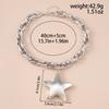 Fashion Silver Color Big Star Pendant Necklace for Women Men Gothic Punk Choker Necklaces Chain Party Jewelry Gifts