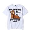 Not To Brag Out of Bed Today Graphic Tshirt Men Funny Sloth T-shirts Harajuku Fashion Y2k Top Hip Hop Men Brand Sloth Tee Shirt