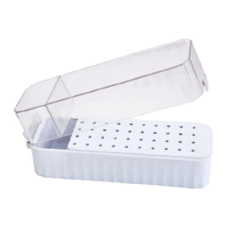 Visible Drill Bit Storage Box 40Slot Transparent Case Ergonmic Design For Home&Salon Manicurists Thickened AntiTip Base