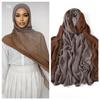 Hand-Painted Gradient Wide-Edge Rayon Scarf and Shawl