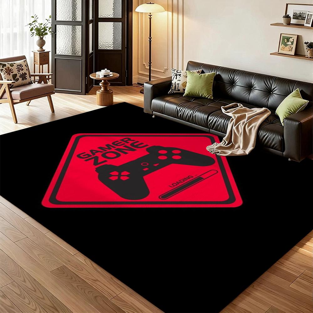 Gamepad Splash Art Indoor Rug Nonslip Durable Carpet For Boys Bedroom Gaming Room Home Decor Memorial Gift