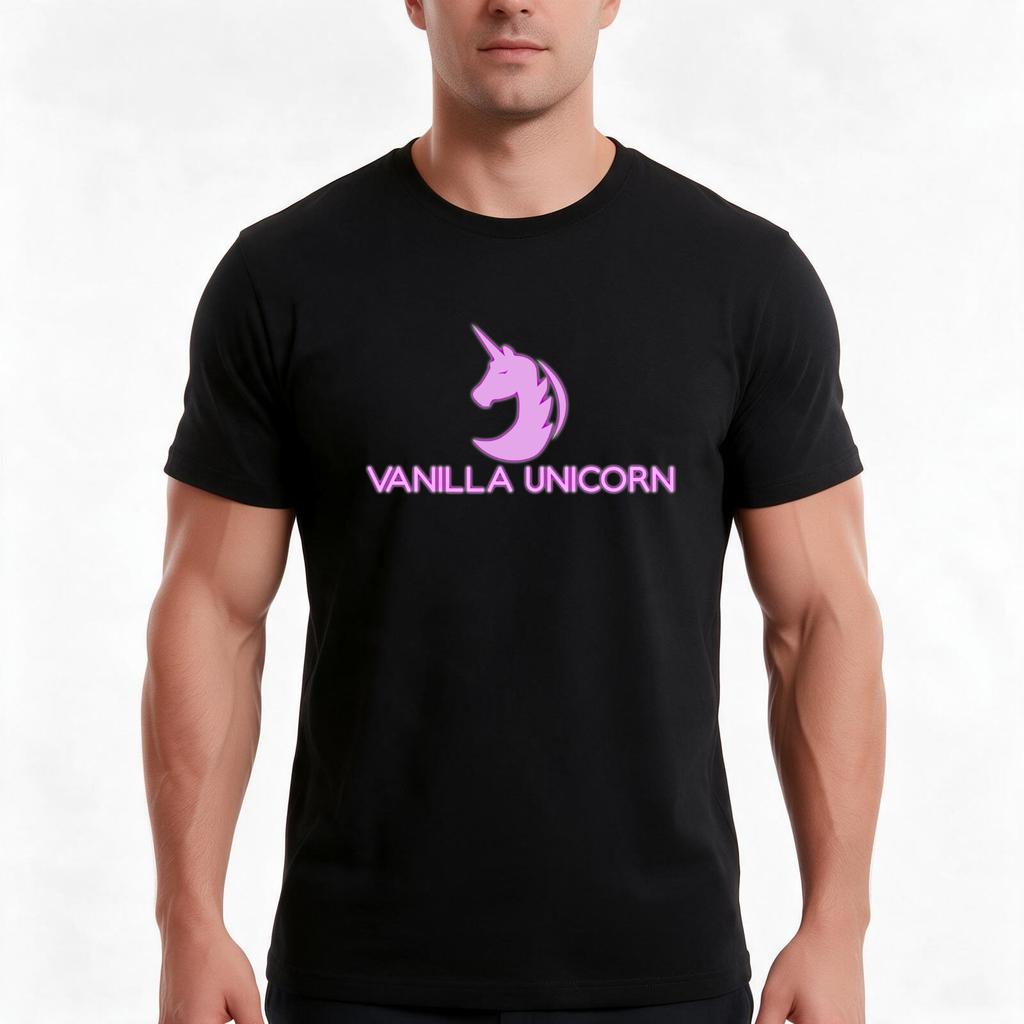 Vanilla Unicorn Tshirt Summer Casual Cotton Tee Oversized Streetwear Tops Vintage Graphic Print Loose Fit Short Sleeve
