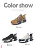 Men's 2025 Korean Style Low-Top Running Shoes - Trendy, Non-Slip, Thick-Soled, Versatile Casual Dad Shoes.