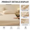 Fluffy Plush Fitted Bed Sheet with Elastic Band Solid Color Mattress Protective Cover Thick Bedspread for Single Double Bedsheet