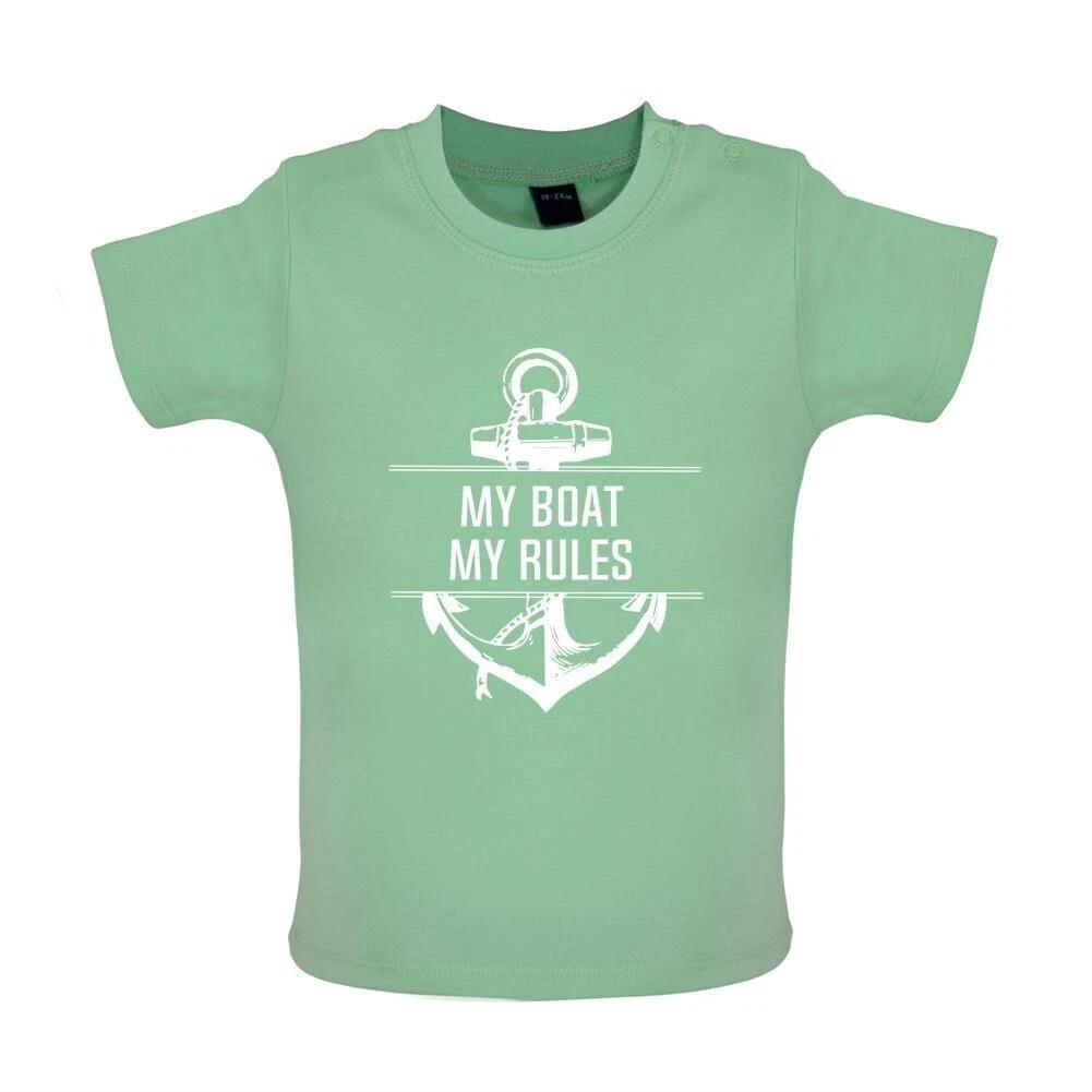 

My Boat My Rules - Baby T-Shirt / Babygrow - Sailor Sailing Canal Yacht Boating 130