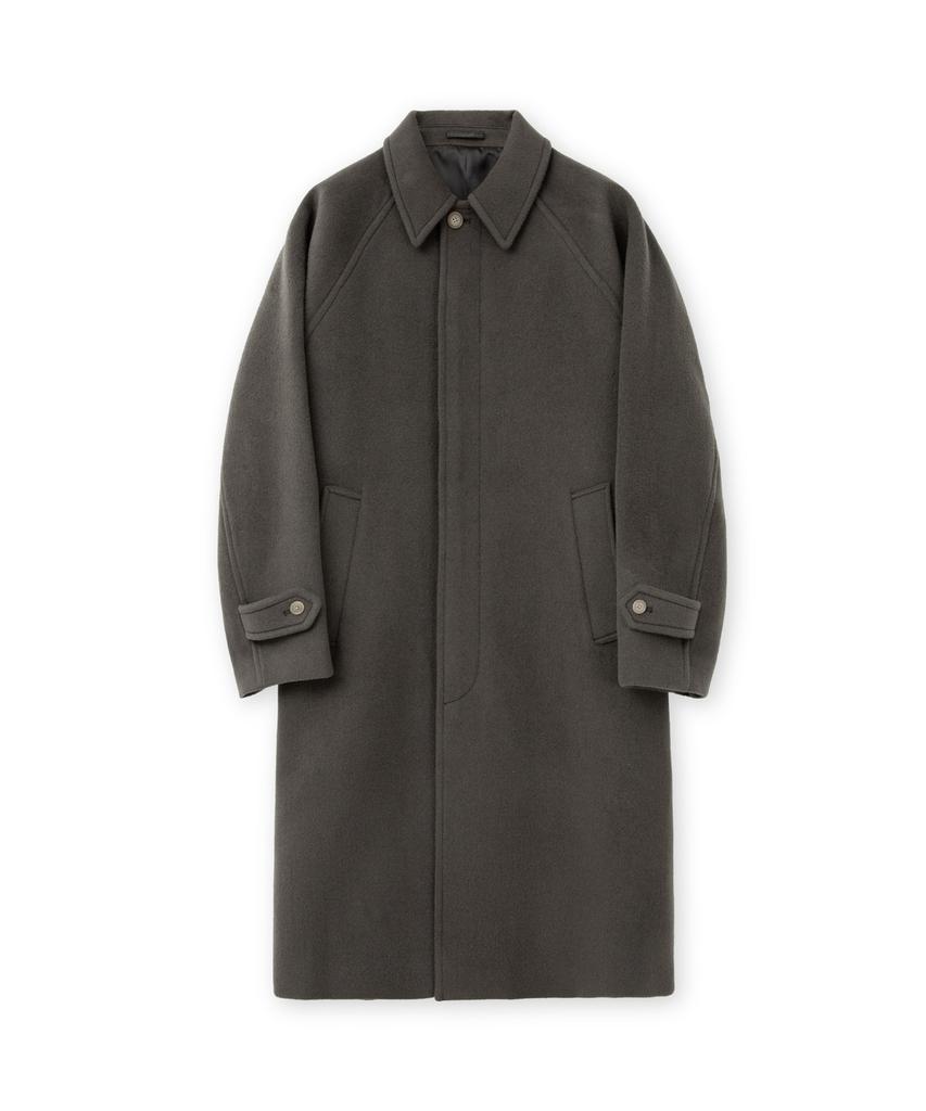 Brownyard Balmacaan Coat, Olive Grey