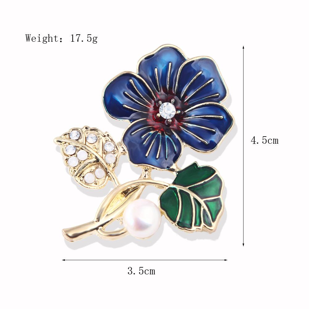 Blue Coat Jumper Pin Corsage Accessories Trumpet Flowers Temperament Flowers Brooch Men and Women Small Lapel Pins Perfect Gift for Couples
