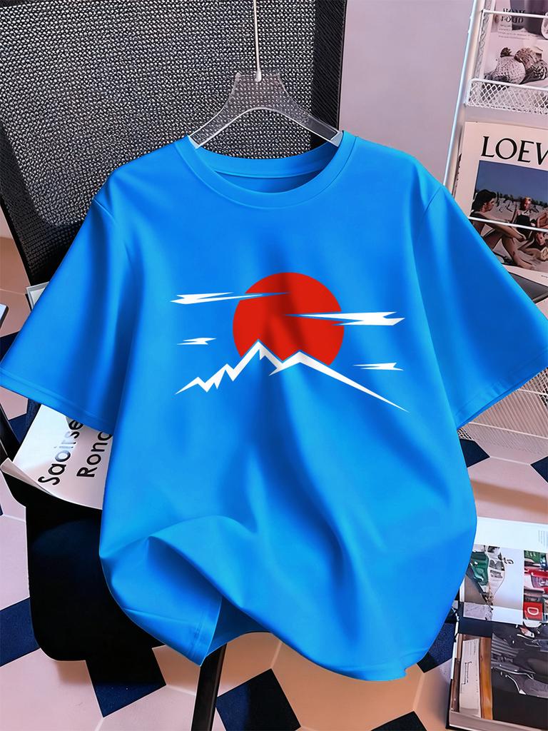 Japanese Harajuku Sun Prints Short Sleeve TShirts Women Cotton Summer Tee Shirts Soft Loose ONeck Tops Casual Womans Clothes