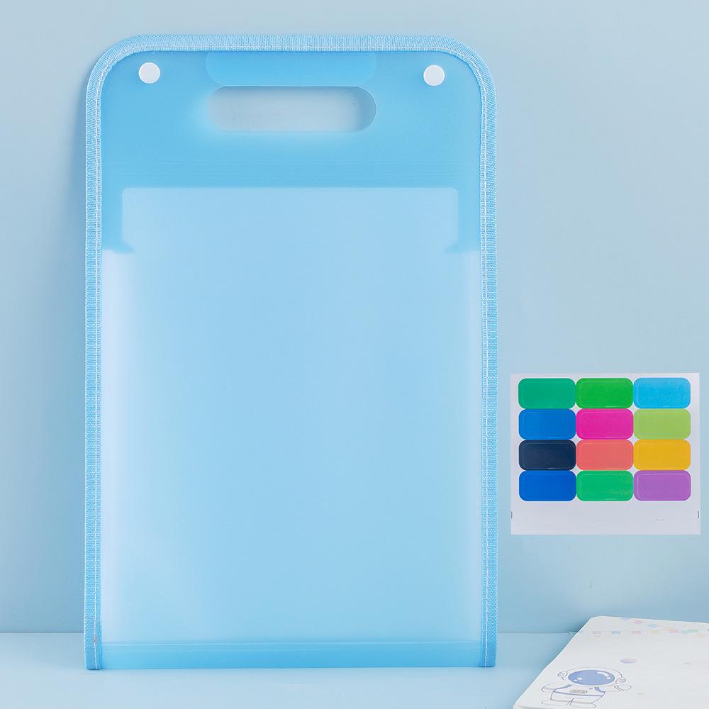 Accordion A4 Multi-Layer Storage Folder with Handles - Large Capacity for Students and Document Organization.