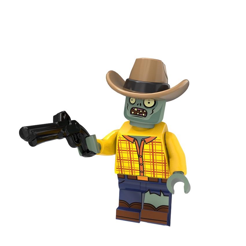 Children's Building Toy Plant Vs. Zombie Boy Mini Granule Toy