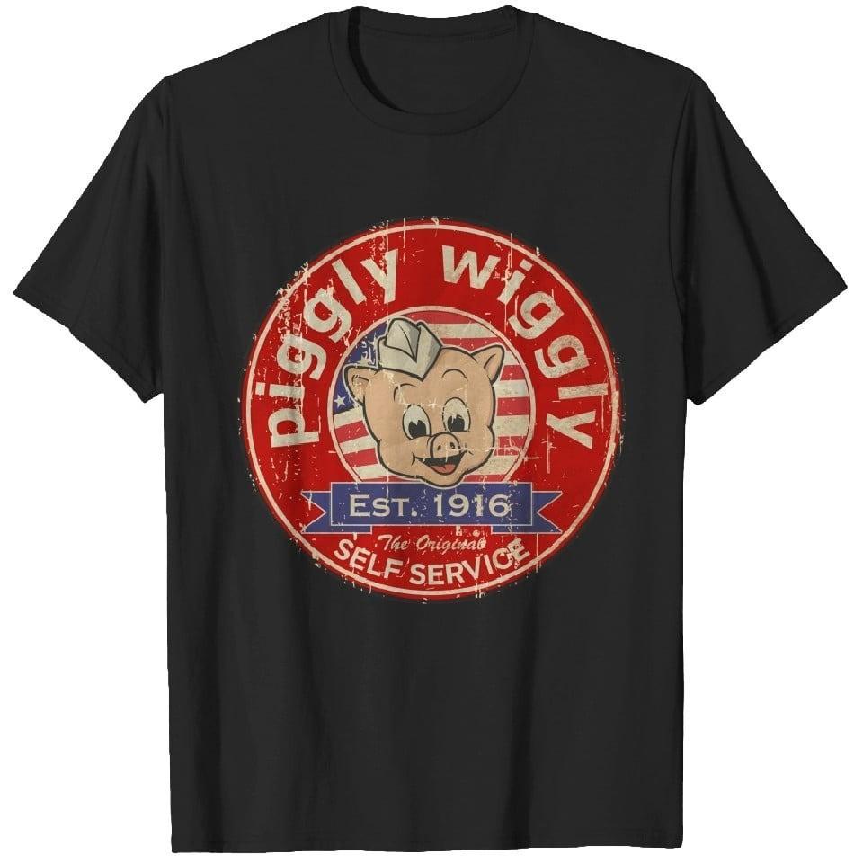 Vintage Grocery Store Logo TShirt Retro Pig Mascot Graphic Tee XXXXL