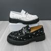 Heren Platform Schoenen Loafer Dress Lift Punk Schoenen Hoogte Verhoging Formeel Zakelijk Wit Dikke Zool Creepers Grote Maten