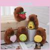 Cute Capybara Plush Keychain With Premium Soft Fur In Multiple Fruit Inspired Colors For Gifts