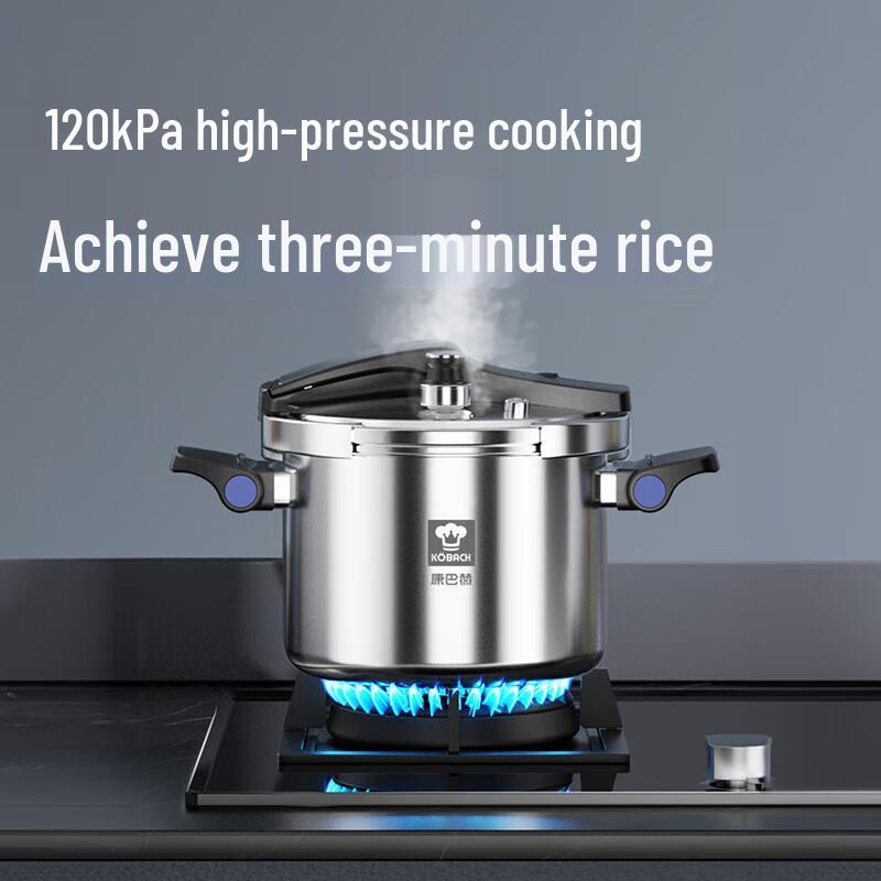 KOBACH 3-Layer 304 Stainless Steel Easy-Open Pressure Cooker