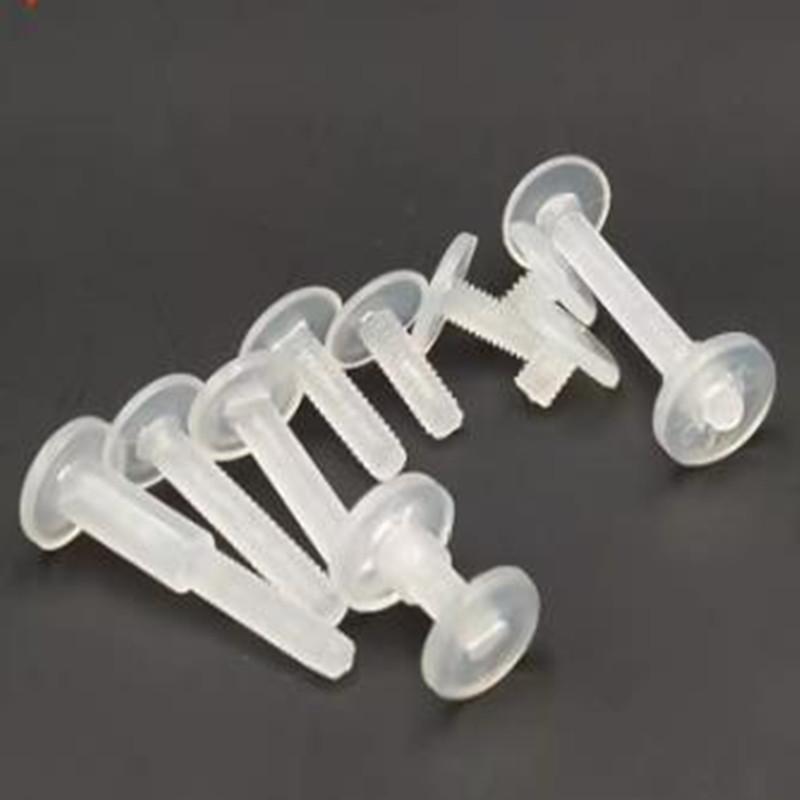 20 Sets M5*8/10/12/15/20 Large Flat Nylon Plastic Chicago Screws Nails Studs Snap Rivets for Photo Album Butt Account Book Screw