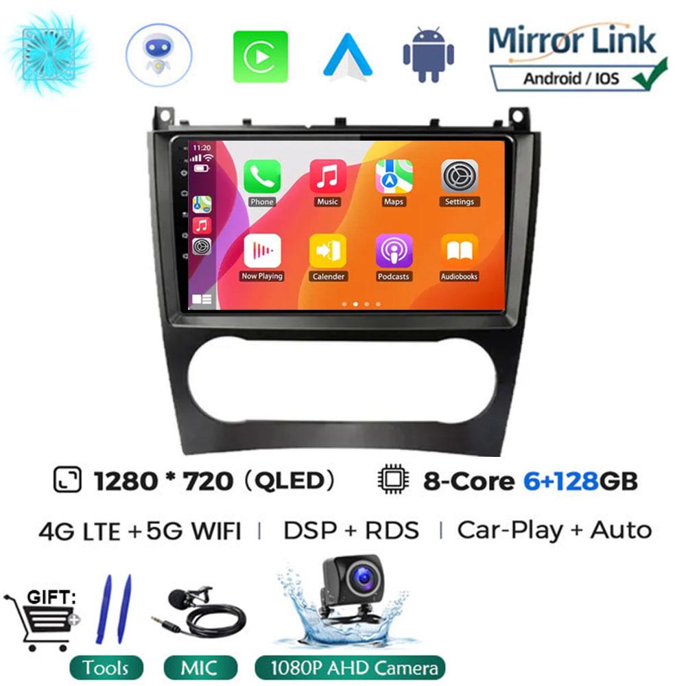 Android 14 For Mercedes Benz W203 W209 C180 C200 C220 C230 2005 - 2009 Car Radio Stereo Multimedia Navigation GPS Carplay AUTO