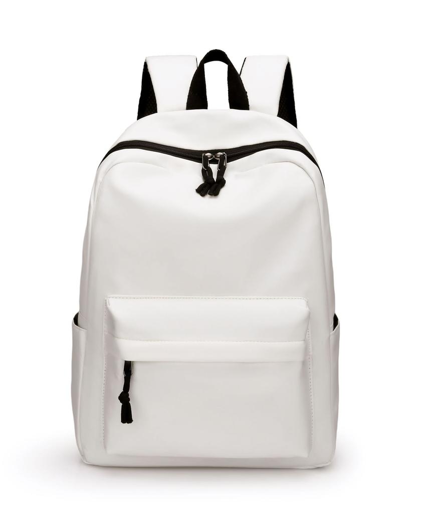 Solid color backpack fashion trend men's and women's backpack simple large capacity backpack student schoolbag casual backpack