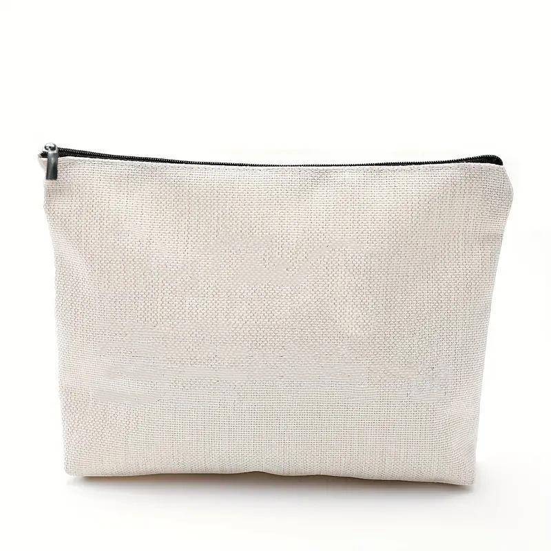 Large Capacity Linen Makeup Bag: Cross-Border Printed Cosmetic Storage with Zipper