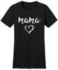 Mama Heart T-Shirt Birthday Gift For Mom Mother's Day Love Dad Father Love