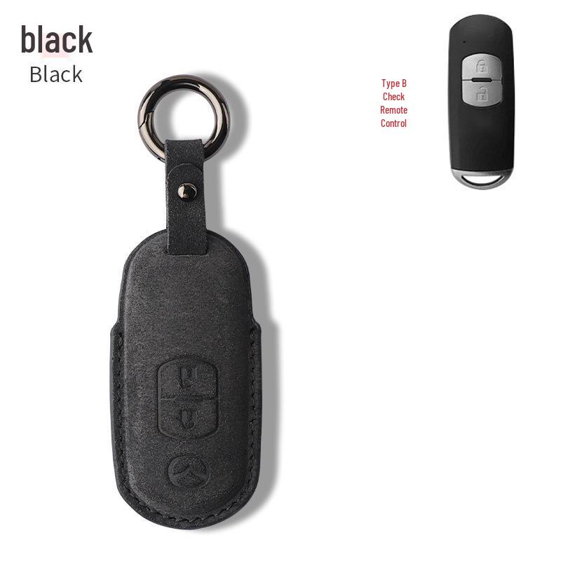 Premium Suede Buckle Key Case for Mazda CX-4, CX-5, Axela, Atenza, and Old Mazda 6