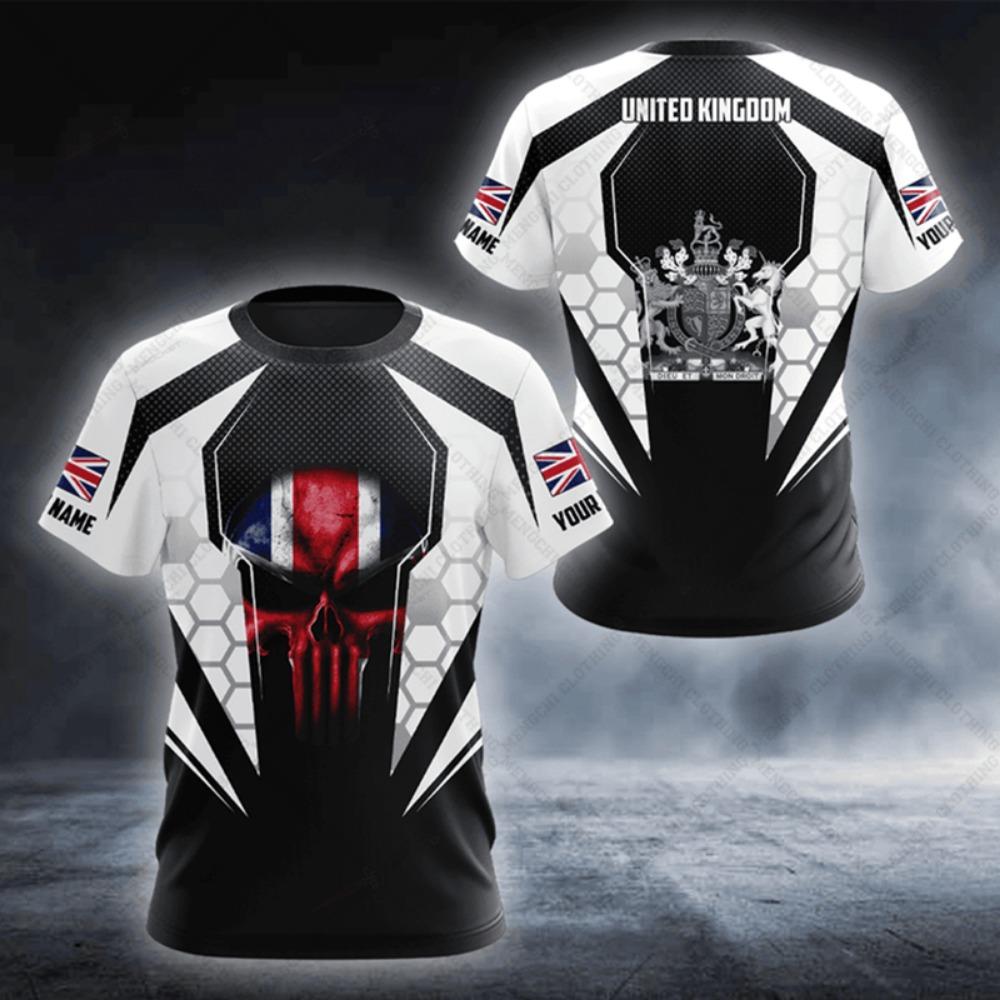 Customize England Football Tees Summer Cool Sportswear For Men Oversized Loose Jersey O-neck Short Sleeve T-shirts Daily Tops