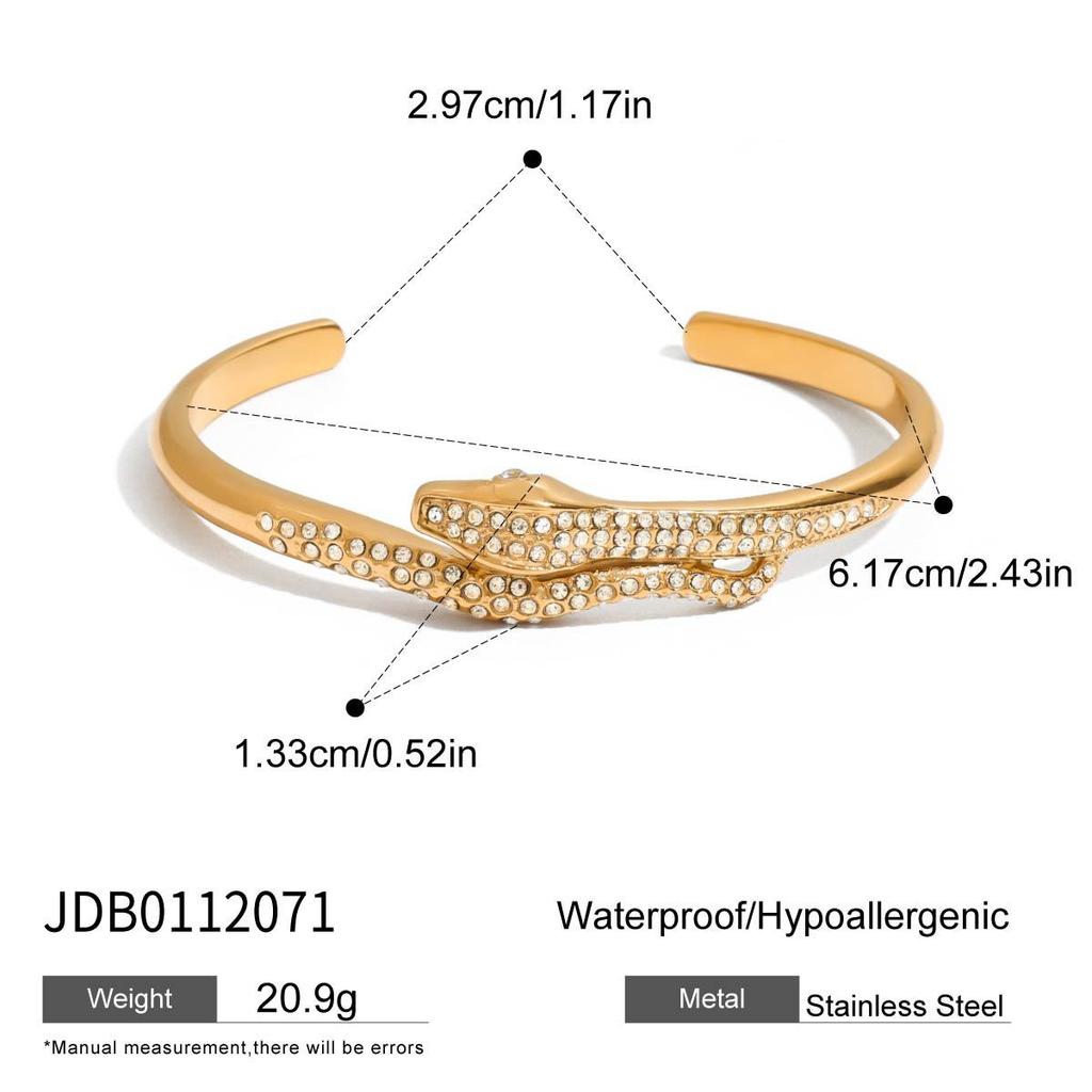 JYL TS Bracelet Bangle Snake Design Bold Style Boosts Wisdom & Protection From Negativity