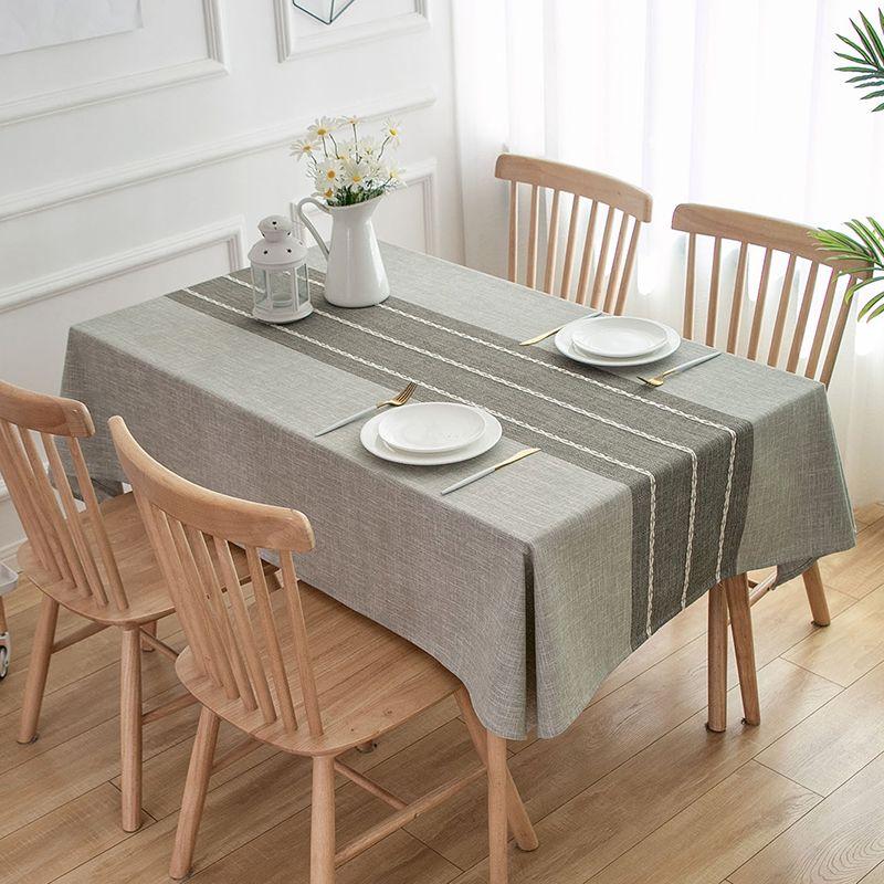 

Tablecloth Thickened Cotton and Linen Simple Cloth Japanese New Chinese Style Tablecloths Table Runners Integrated Zen Coffee Table Desk Tablecloth Plain-light gray 100*100cm