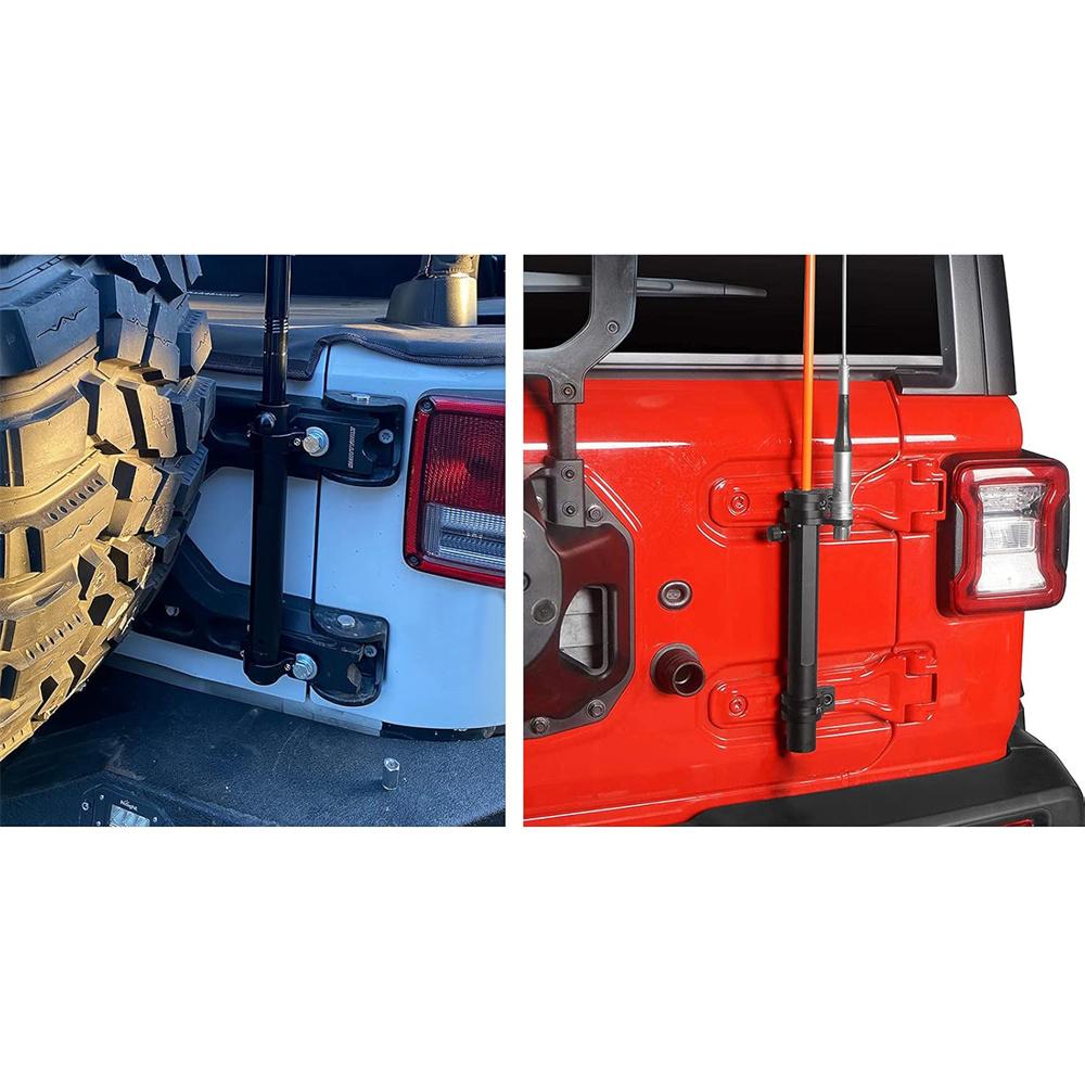 Multi-Function Tailgate Flag Pole Holder Antenna Base Kit For Jeep Wrangler JK JL