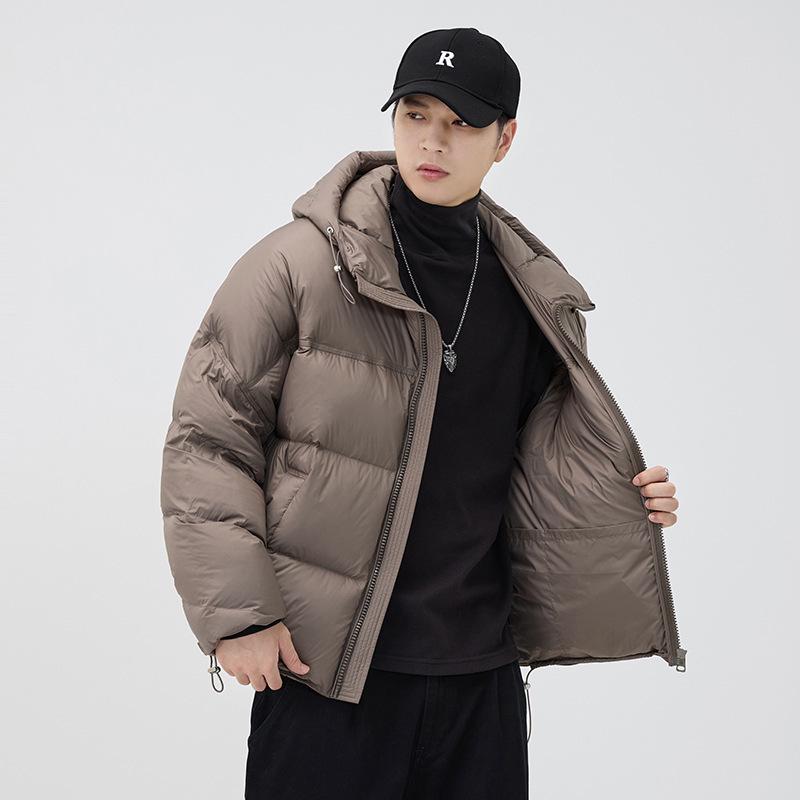 Men's 2025 Winter Hooded Down Jacket: Thick, Warm, Plus Size Casual Outerwear.