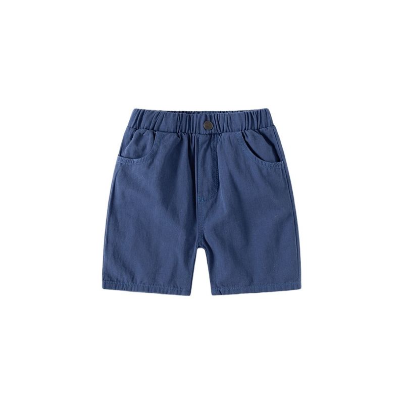 Boys' Shorts Cropped Pants Children's Summer Clothing Thin Children Bermuda Shorts Kids Mid Waist Pure Color Rubber Pants