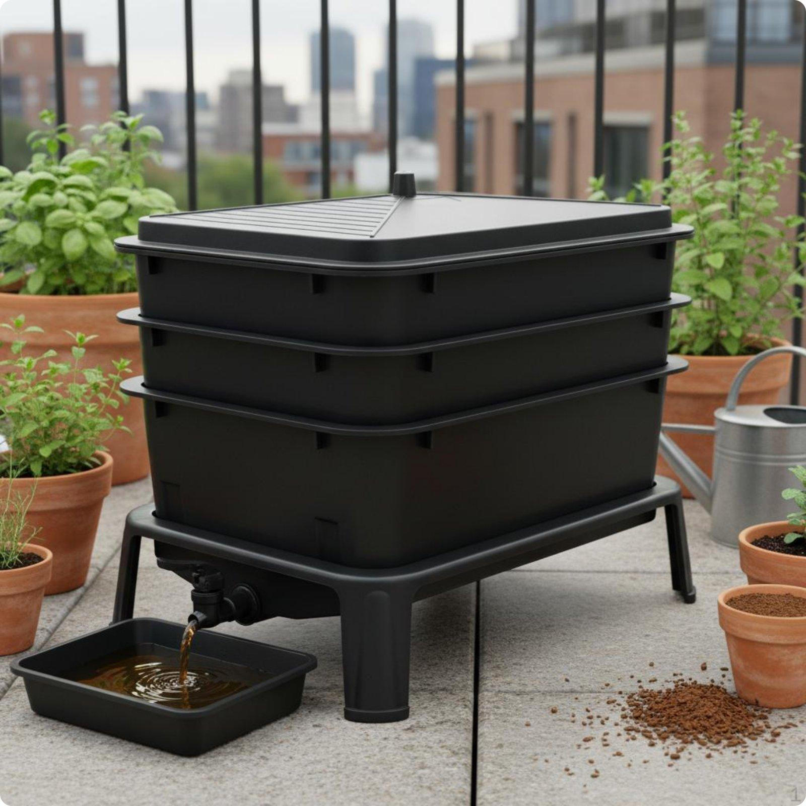 Worm Compost Bin Maker Stack Kitchen