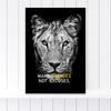 Animals Inspirational Wall Art Black and White Poster Lion Head Prints Motivational Quote Picture Canvas Painting Office Decor