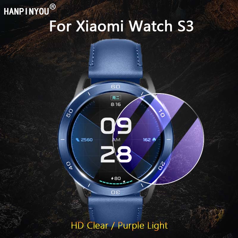 

Для Xiaomi Watch S3 SmartWatch Ultra Clear / Anti Purple Light 2.5D Защитная пленка из закаленного стекла 2.5D