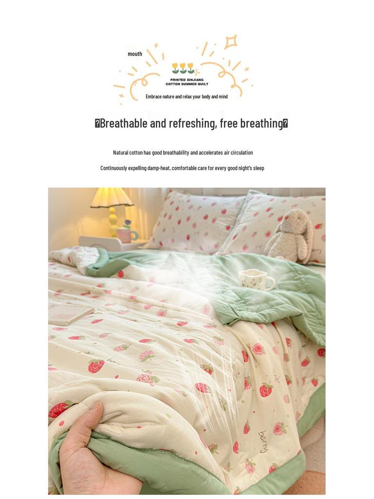 All-Season Machine Washable Children's Summer Quilt - Suitable for Air Conditioning and Home Use