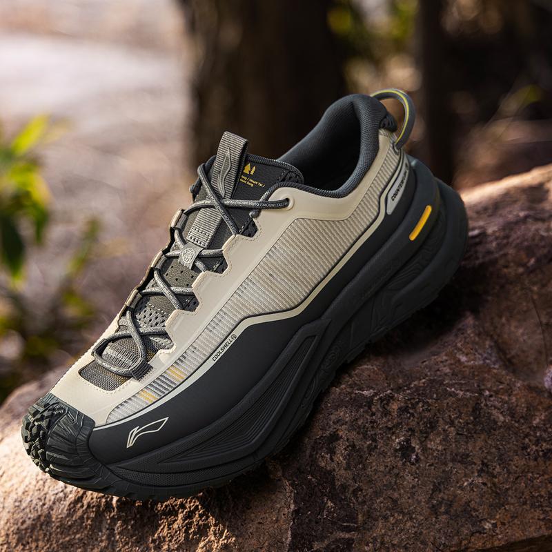 Li Ning Outdoor CF Tracing, Xingchuan Low Top Hiking Shoes Unisex Black Gray AHTV047-18