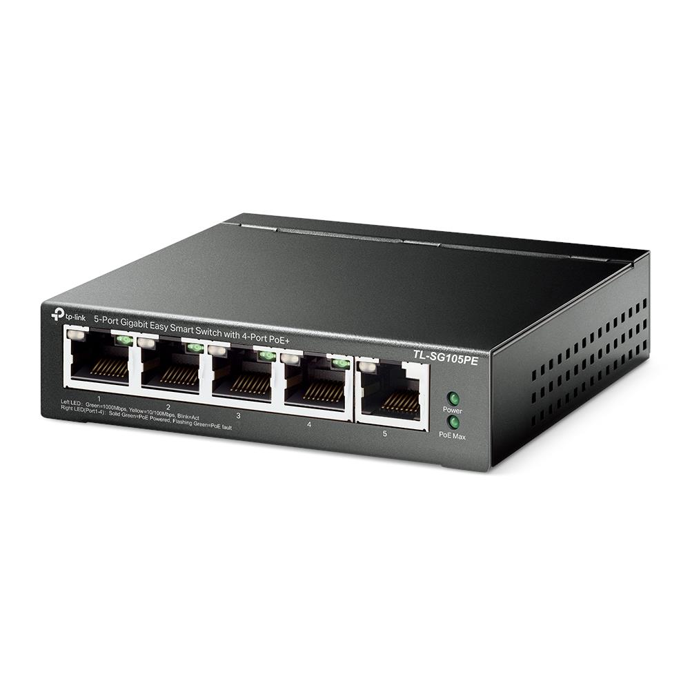 Switch zarządzalny TP-Link TL-SG105PE Easy Smart 5x10/100/1000 (4xPoE+)