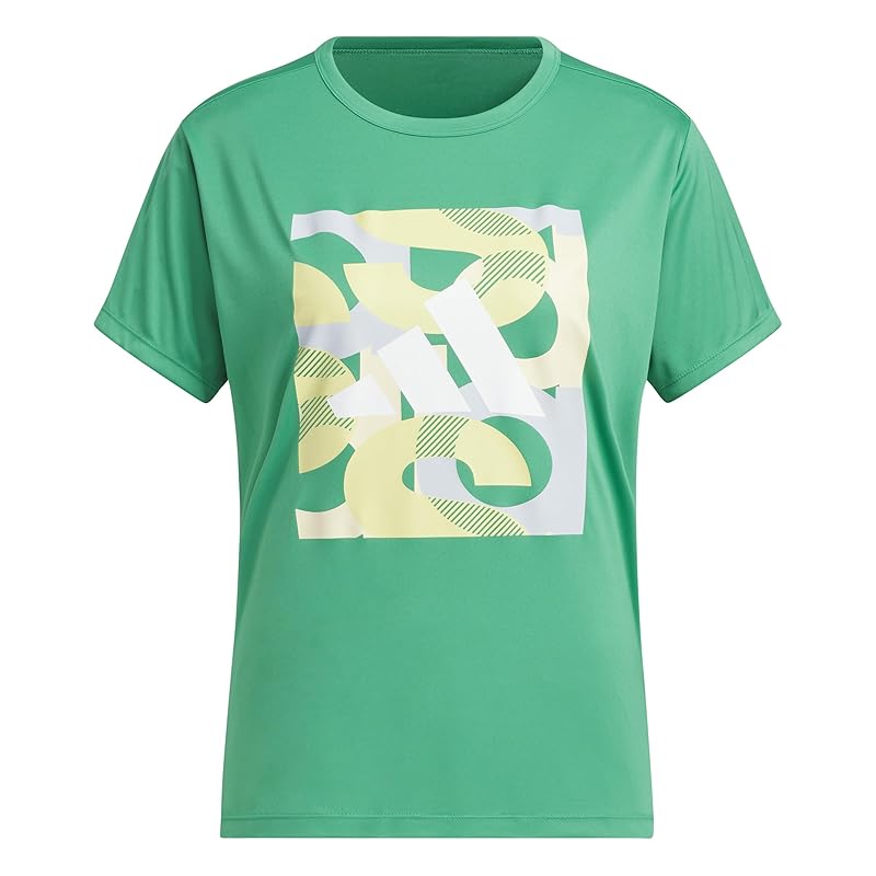 

[Adidas] street sports ACTV graphic T-shirt ladies coat green (JP0010)