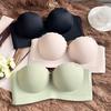 Non-Slip Strapless Push-Up Seamless Lingerie Set for Small Busts