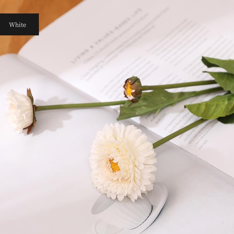 

Искусственный цветок ромашки 3 головки календулы искусственный цветок хризантемы для свадебной вечеринки украшение домашнего стола 38 см длинная ветка