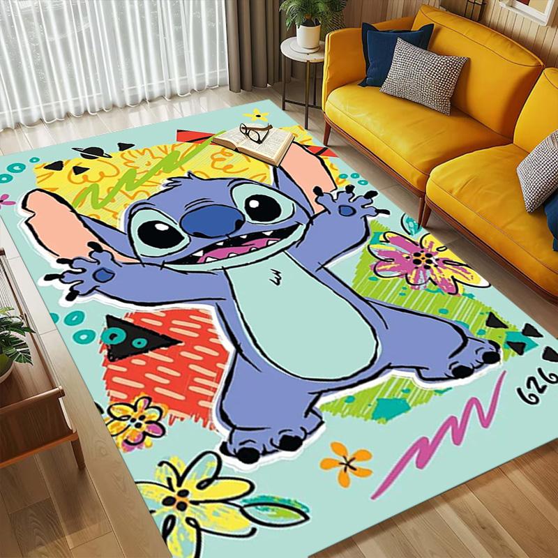 Stitch Adventure Living Room Nonslip Area Rug Soft Carpet For Bedroom Game Playroom Sofa Office Home Decor Doormat Christmas Gift C922442