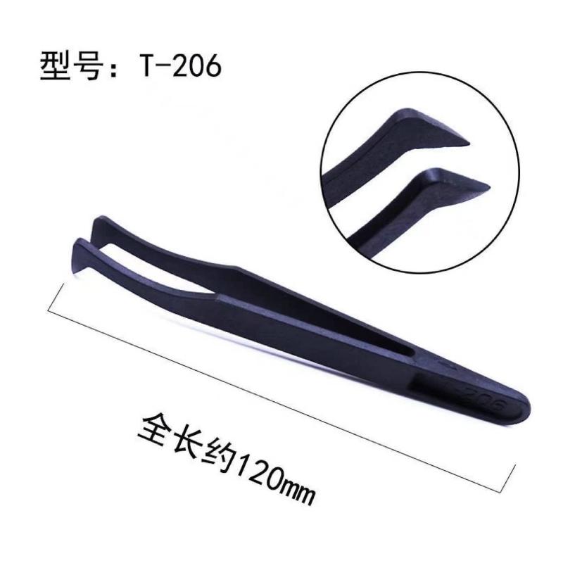 1/6 PCS Watch Repair Tool Kits Antistatic Carbon Fiber Tweezers Plastic Tweezers for Watchmaker Precision Accessory Installation