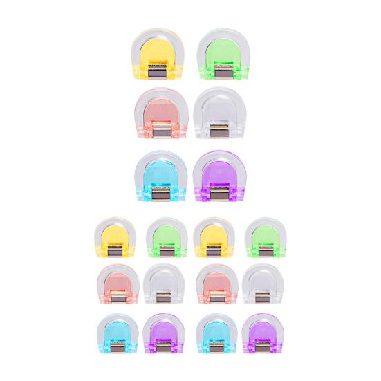 6/12Pcs Mini Transparent Binder Clips Colorful Book Holder Clip Long Tail Handbook Clips for Paper School Office Home