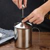 Nonrust Steel Manual Milk Frother Double Layer Whisks For Homemade Coffee No Electricity Need Portable Design