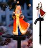 Outdoor Holiday Lighting for Garden Christmas Solar Stake Lights, Santa Claus Figurine Lamp, Waterproof Landscaping Ornaments Landscape Light