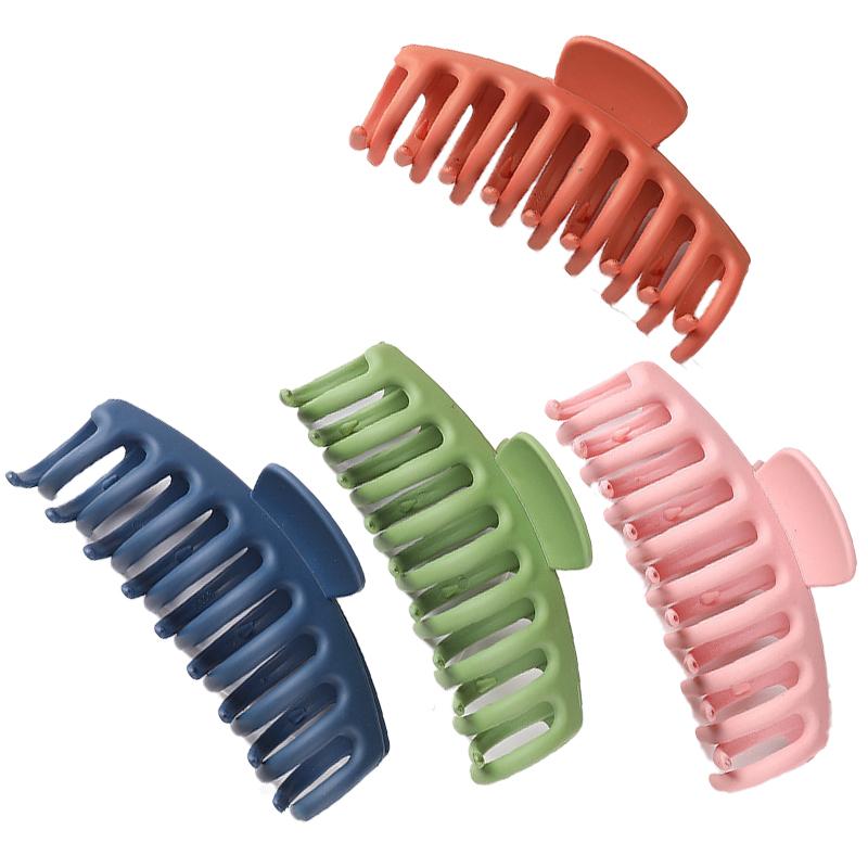 

4pcs Hair Clips Matte Elegant Strong Hold Banana Claw Clips for Women Thin Thick Curly Hair A
